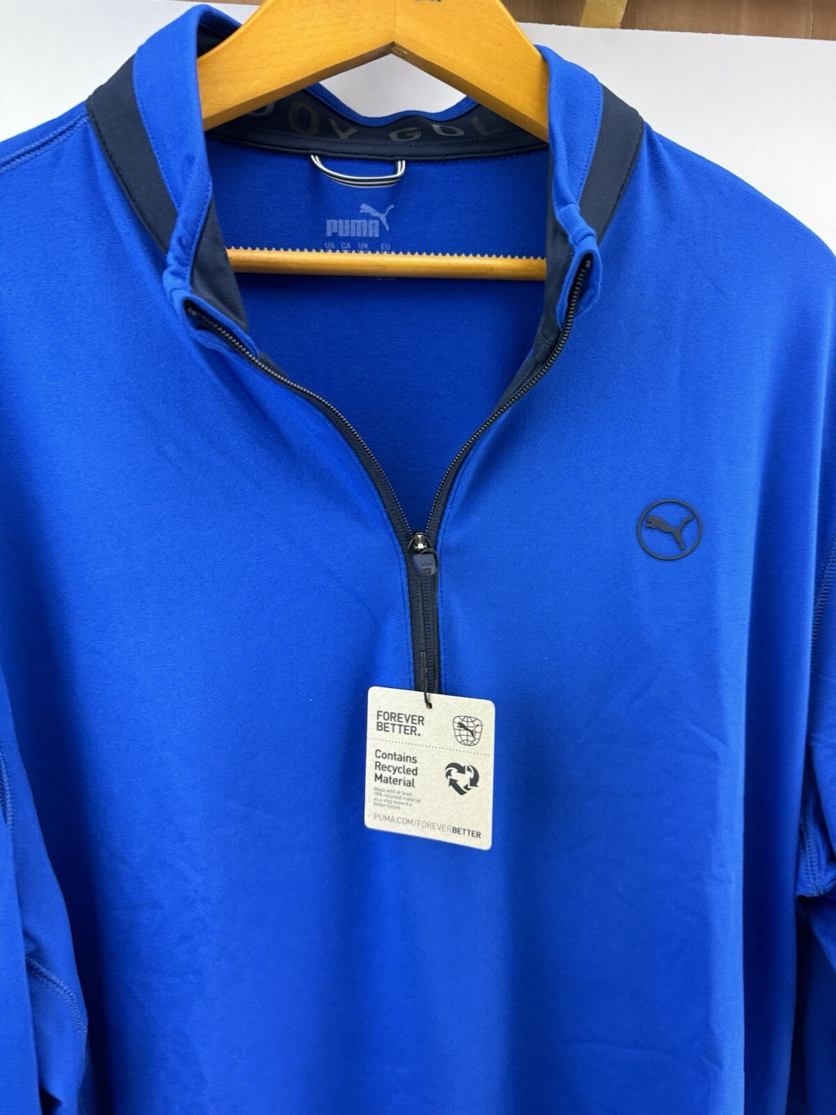 Puma Golf Mens Pullover 1/4 Lightweight /UK XXL /Blue /New /212253