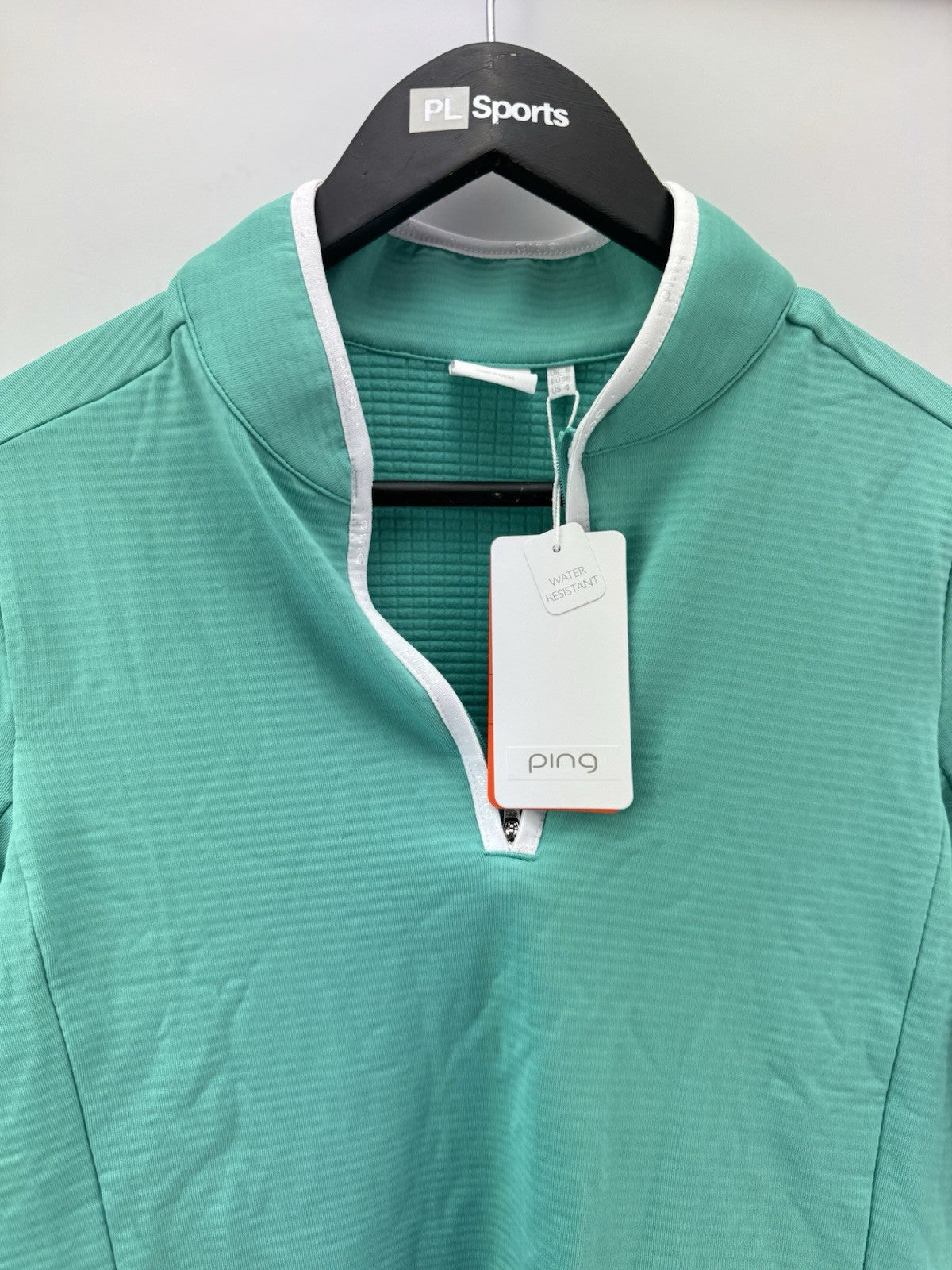 Ping Golf Ladies Abigale Pullover Size UK 8 /1/4 Zip /Aqua /New /285413