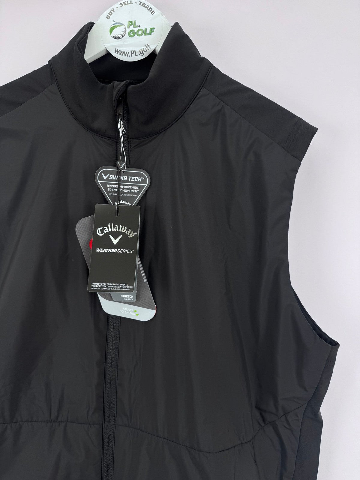 Callaway Weather Series Golf Wind Vest Men's Size Large Black Lightweight/323932