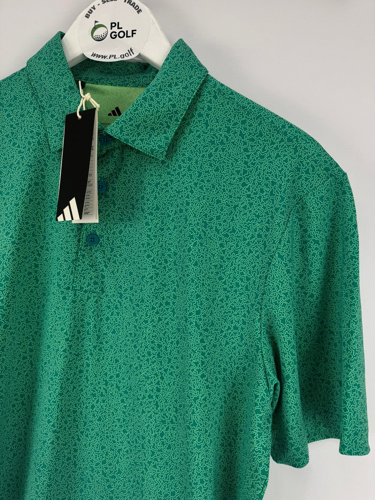 Adidas Men’s Ultimate365 Mini Bunker Golf Polo Size Small Green/327831