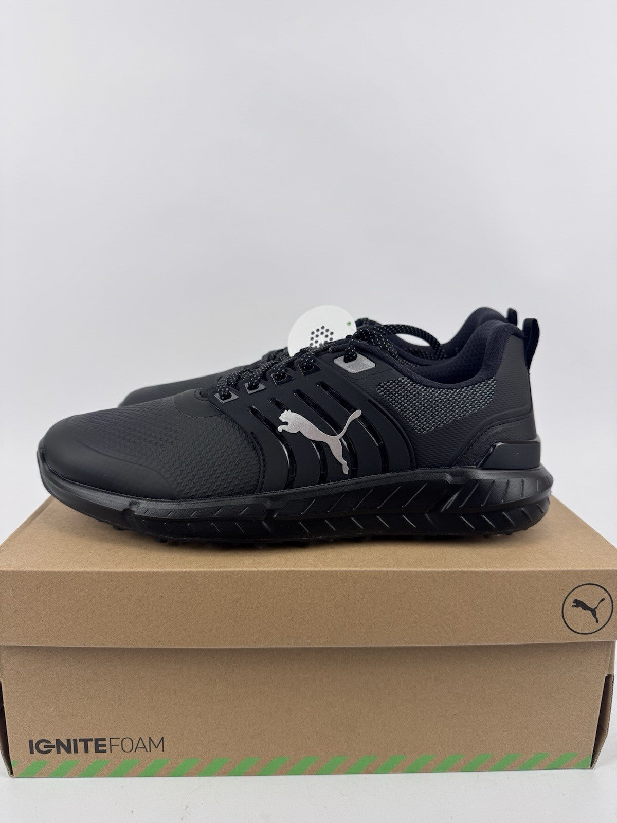 Puma Ignite Elevate 2 Tour Men's Golf Shoes Size UK 7.5 Black Waterproof/319290