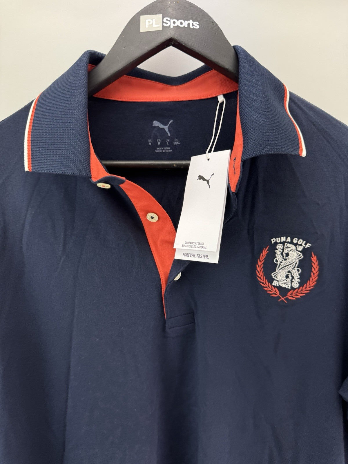 Puma Golf Mens Polo Shirt Modalon Queen City UK Large /Navy /New /285233