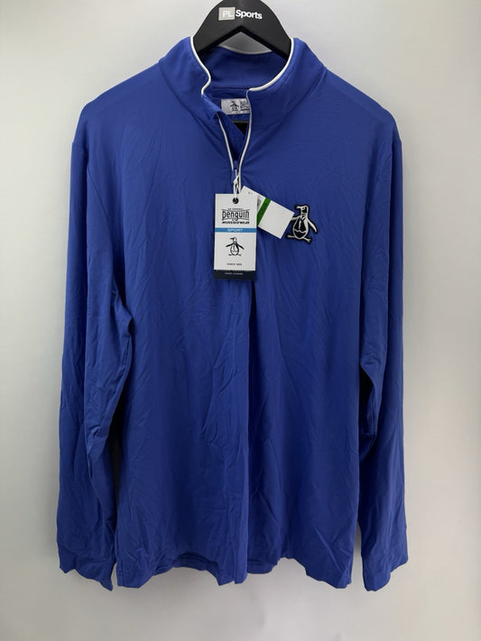 Original Penguin Golf Performance 1/4 Zip Earl Pullover Lightweight UK L /300620