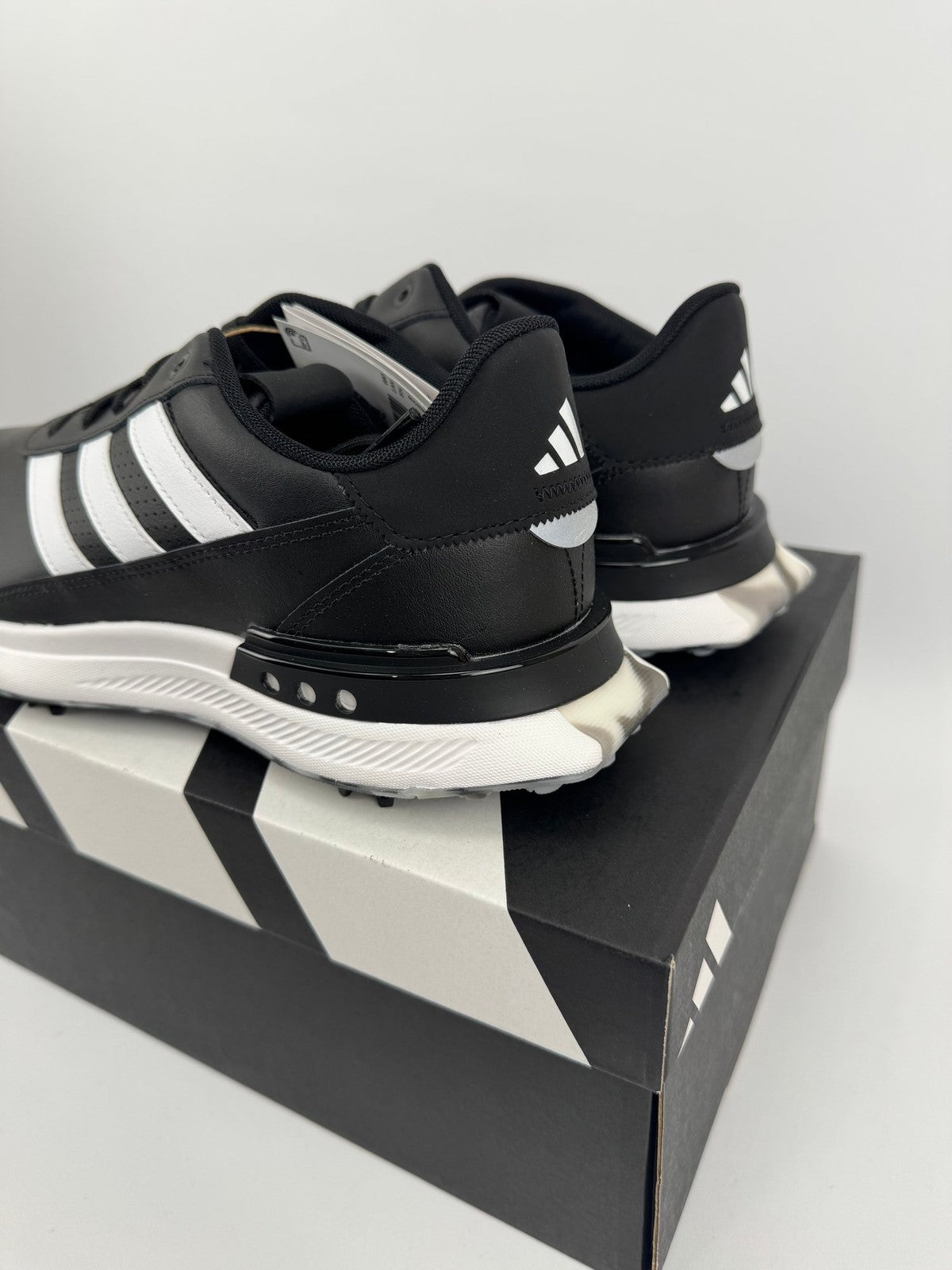 Adidas S2G 24 Mens Golf Shoes Size UK 8.5 Black White Lace-Up Lightweight/312462