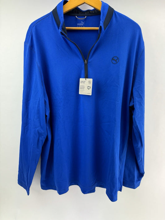 Puma Golf Mens Pullover 1/4 Lightweight /UK XXL /Blue /New /212250