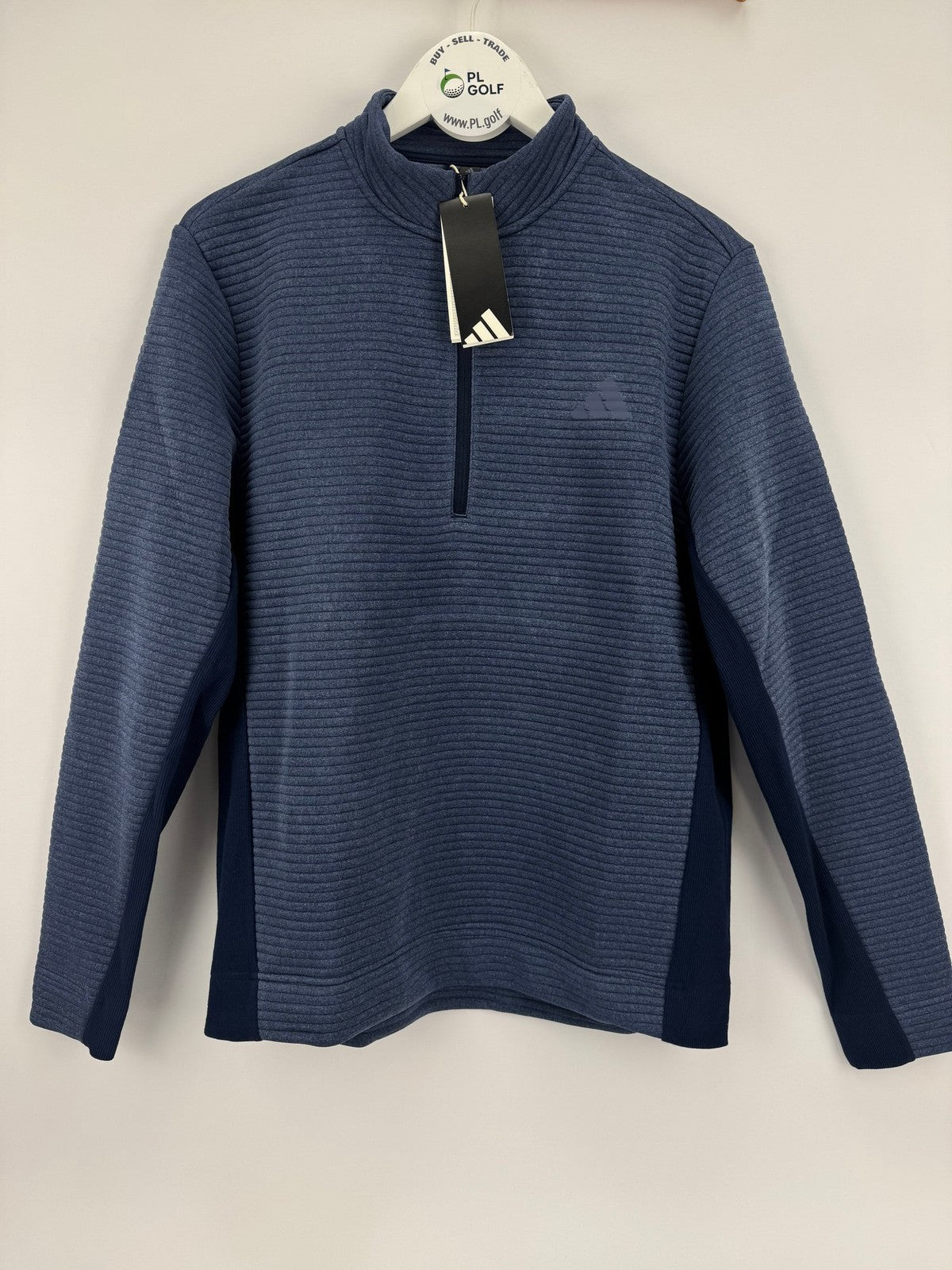 Adidas Ultimate365 DWR Textured Half Zip Pullover Mens Medium Navy Golf/327240