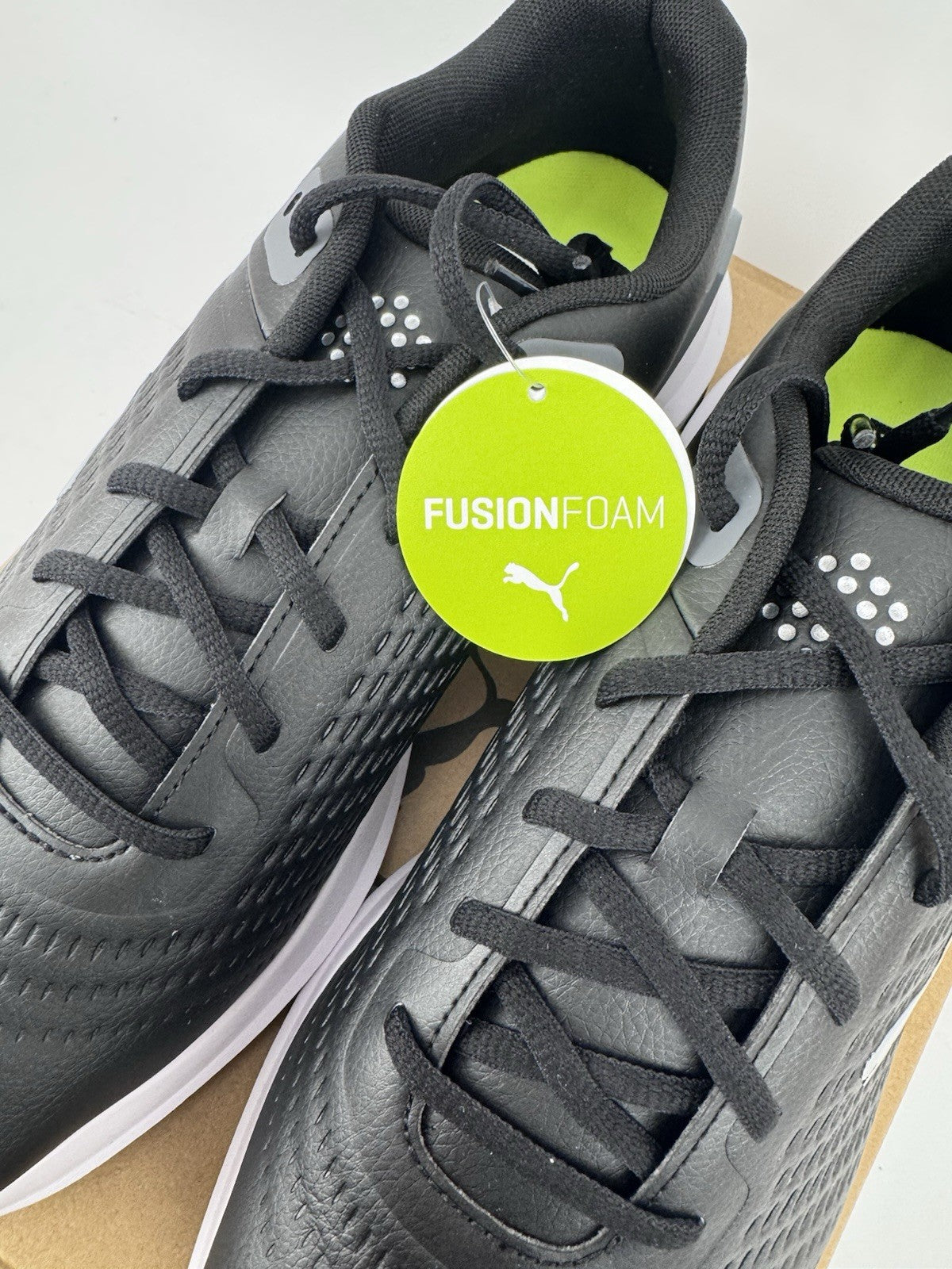 Puma Fusion Plus Spiked Golf Shoes Men's Size UK 12 Black Waterproof/320284