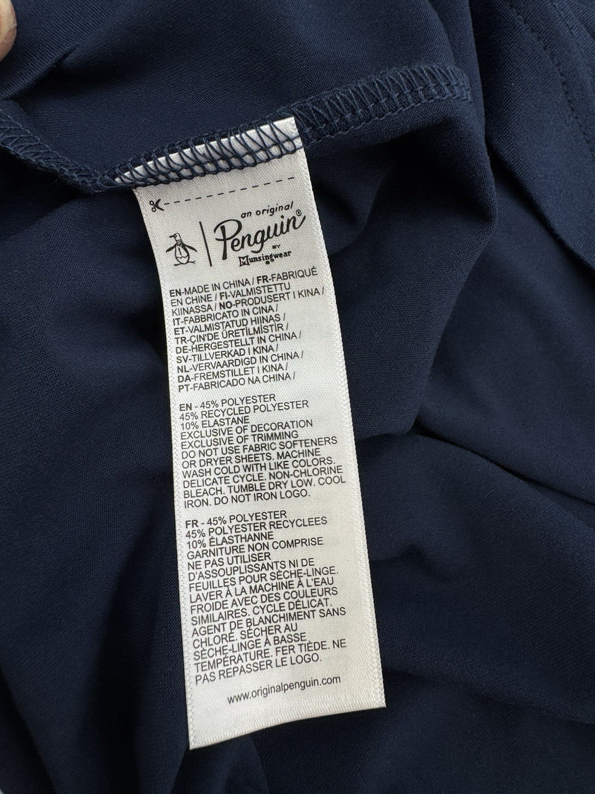 Original Penguin Pullover Colour Block 1/4 Zip UK Small /Navy /New /2372212