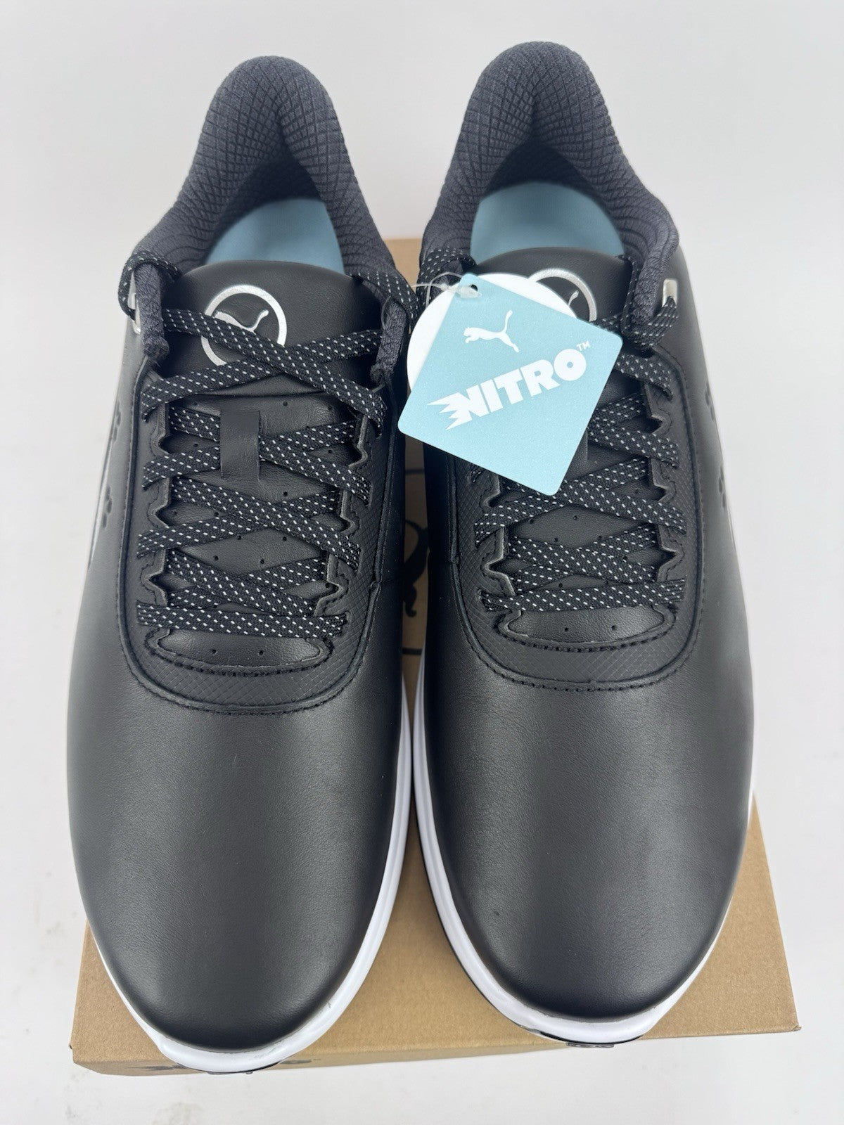 Puma Phantomcat Nitro Men's Golf Shoes Size UK 10 Black Silver Yellow/320314