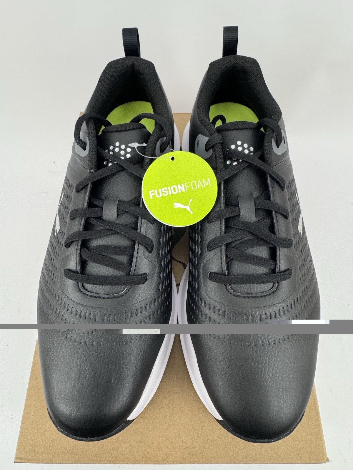 Puma Fusion Plus Spiked Golf Shoes Men's Size 7.5 Black Waterproof/323105