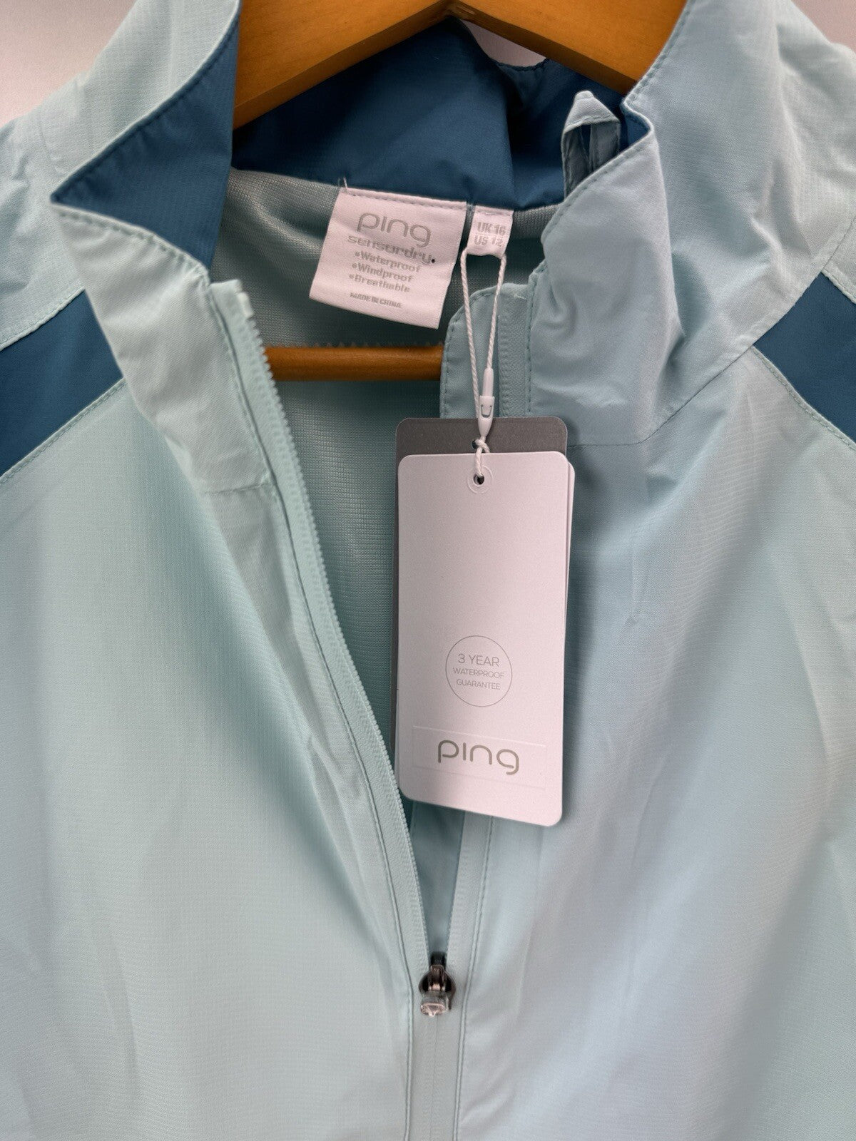 Ping Womens Waterproof Golf Jacket Freda UK 16 /Full Zip /New /208387