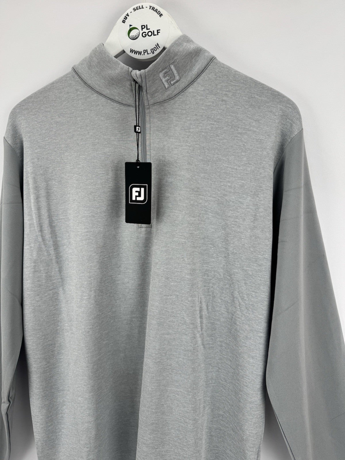 FootJoy Tonal Heather Chill-Out Pullover Mens Size Large Grey Long Sleeve/327232