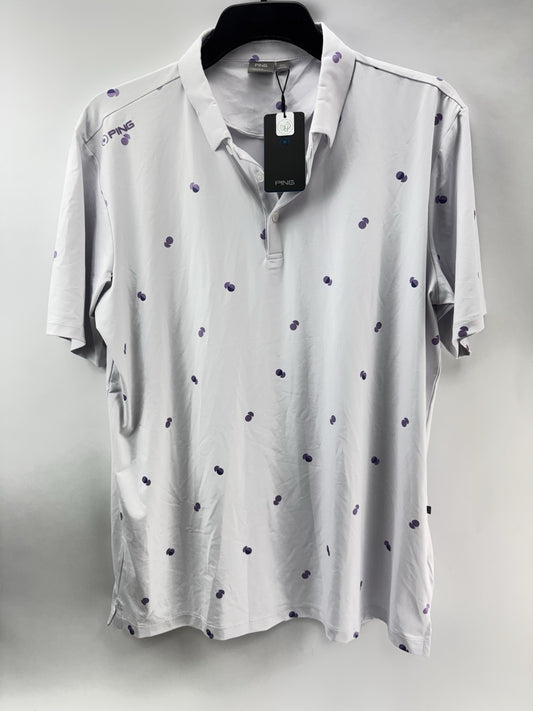 Ping Golf Mens Polo Shirt Two Tone UK XL /Short Sleeve /White /New /262420