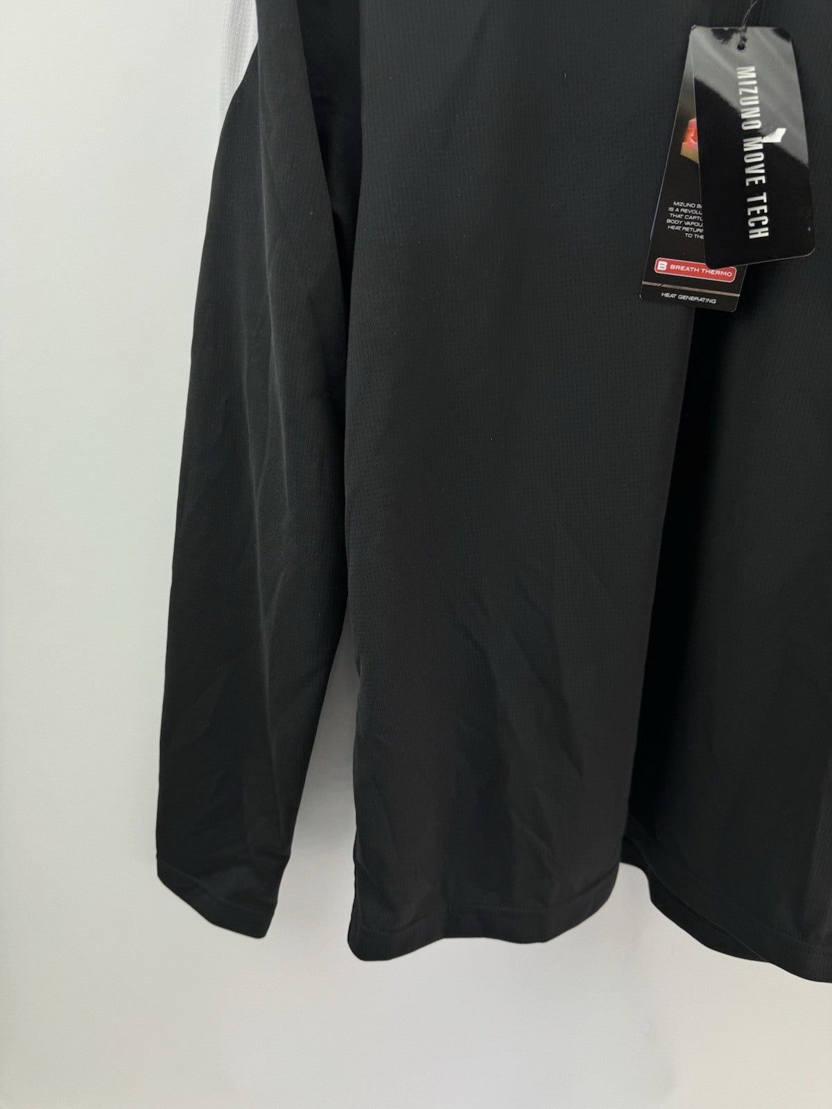 Mizuno Golf Pullover Breath Thermo Drop 1/4 Zip Black UK Medium /New /300601