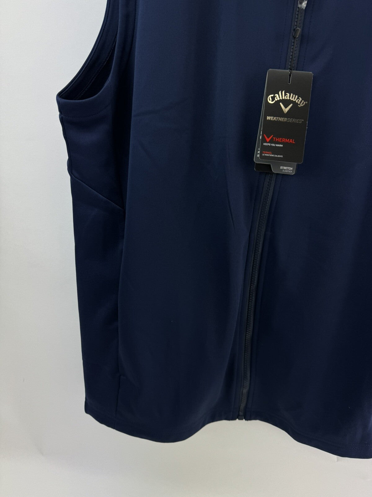 Callaway Mens Thermal Gilet High Gauge UK XXL /Full Zip /Navy /New /207161