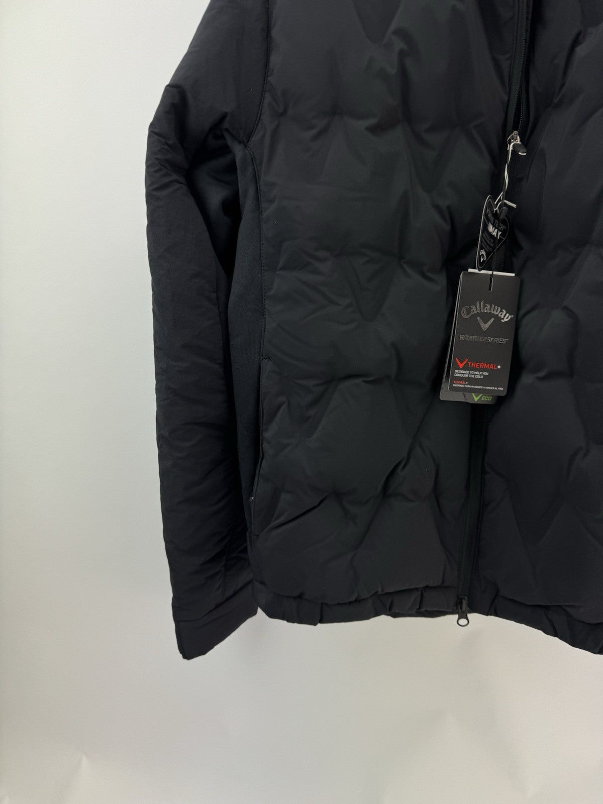 Callaway Golf Thermal Puffer Jacket Welded Chev Black UK Small /New /305101