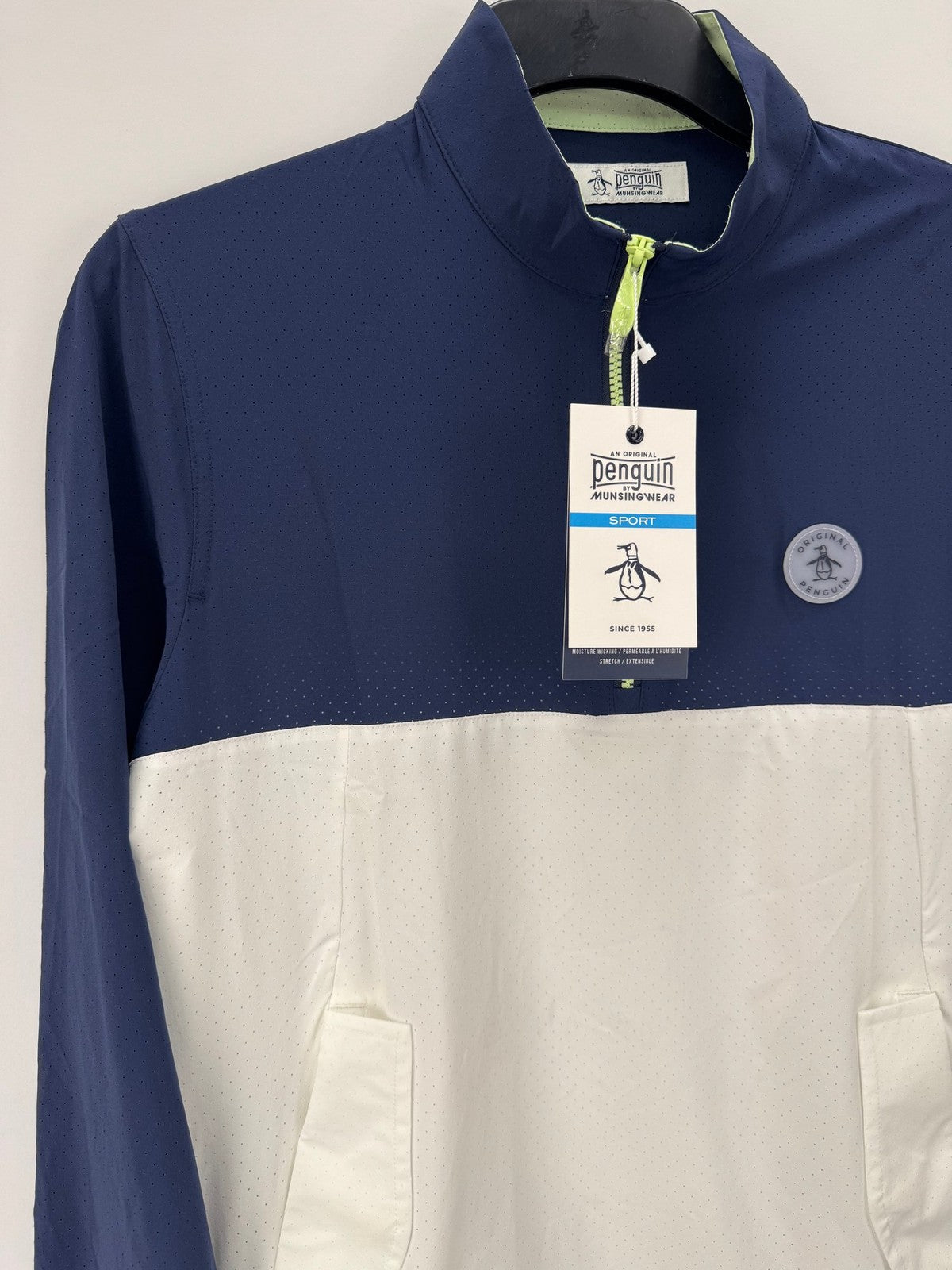 Penguin Sport Men's Jacket Size Small 1/4 Zip Colour Block Lightweight/365113