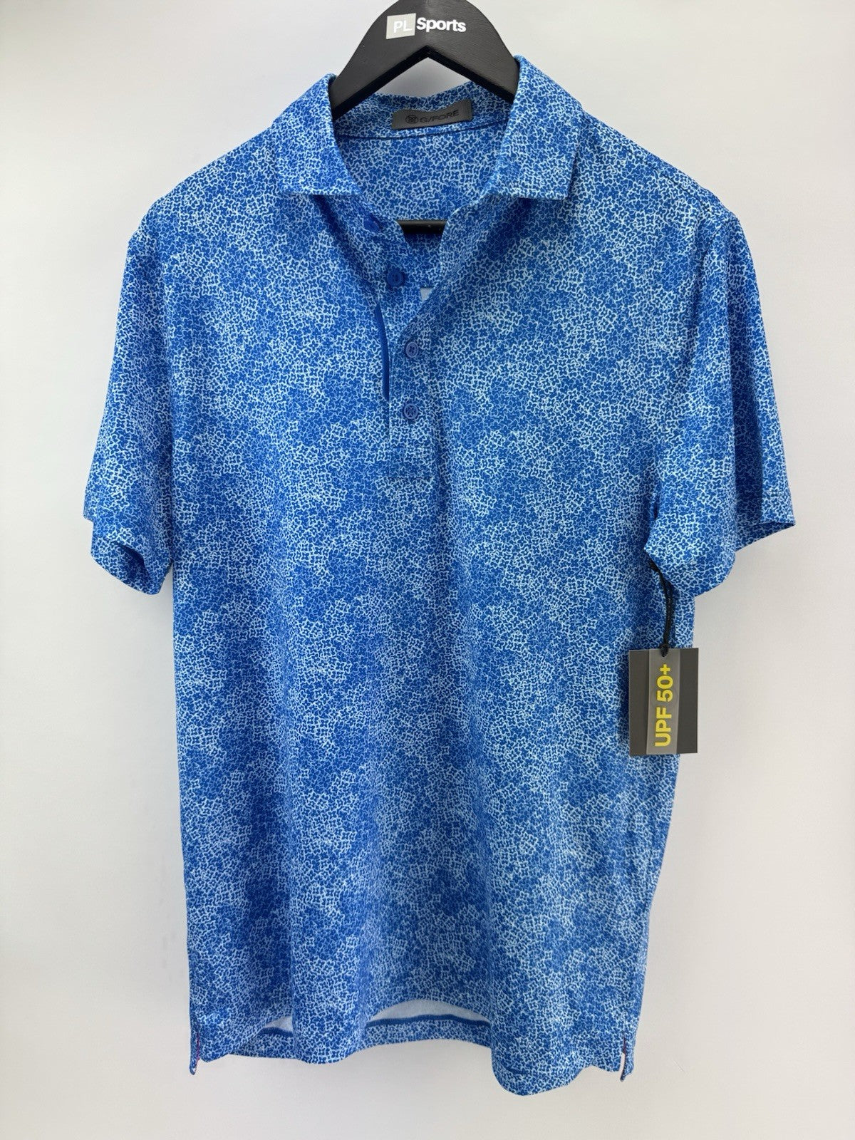 G Fore Golf Polo Shirt Hydrangea Tech Mens UK Small /Blue /New /286770