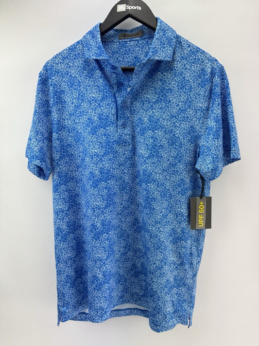 G Fore Golf Polo Shirt Hydrangea Tech Mens UK Small /Blue /New /286770