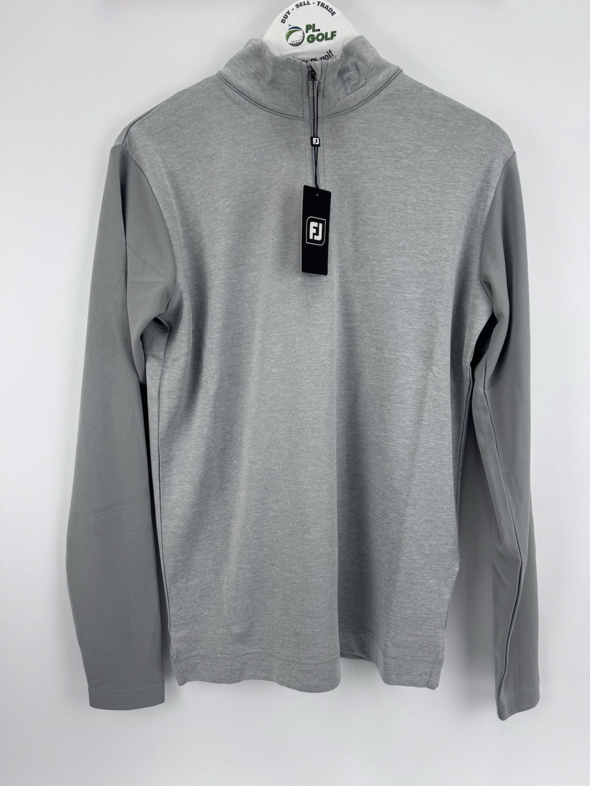 FootJoy Tonal Heather Chill-Out Pullover Mens Size Small Grey Long Sleeve/317130