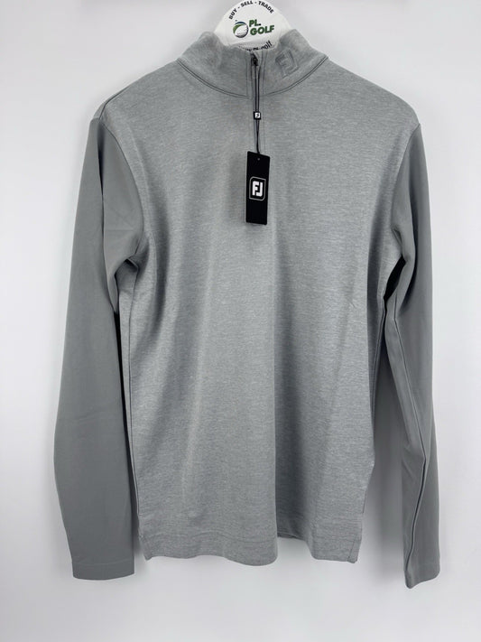 FootJoy Tonal Heather Chill-Out Pullover Mens Size Small Grey Long Sleeve/317130