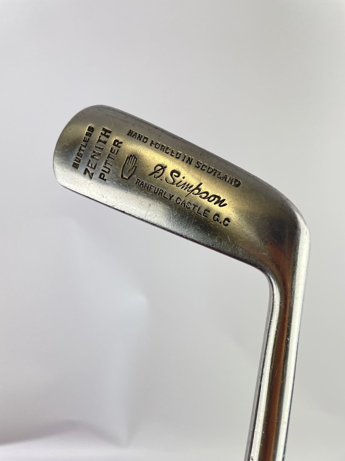 Zenith Putter Hand Forged Hand Stamp 34” “Ranfurly Castle D.Simspson” /38060