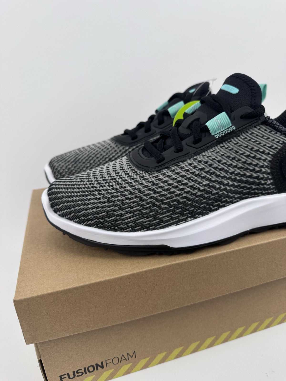 Puma Fusion Crush Sport Women's Trainers Size 6.5 UK Black Mint Breathable/321202