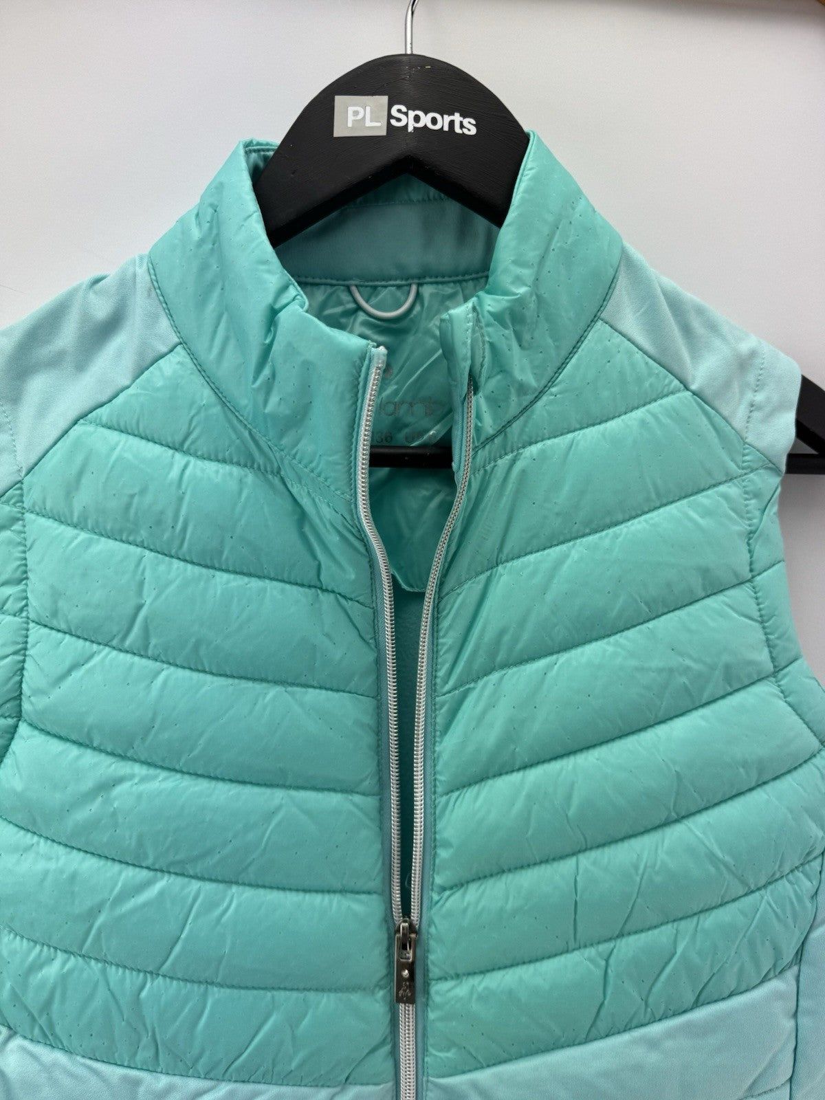 Green Lamb Golf Womens Gilet Thermal Windproof UK 10 /Aqua /New /298133