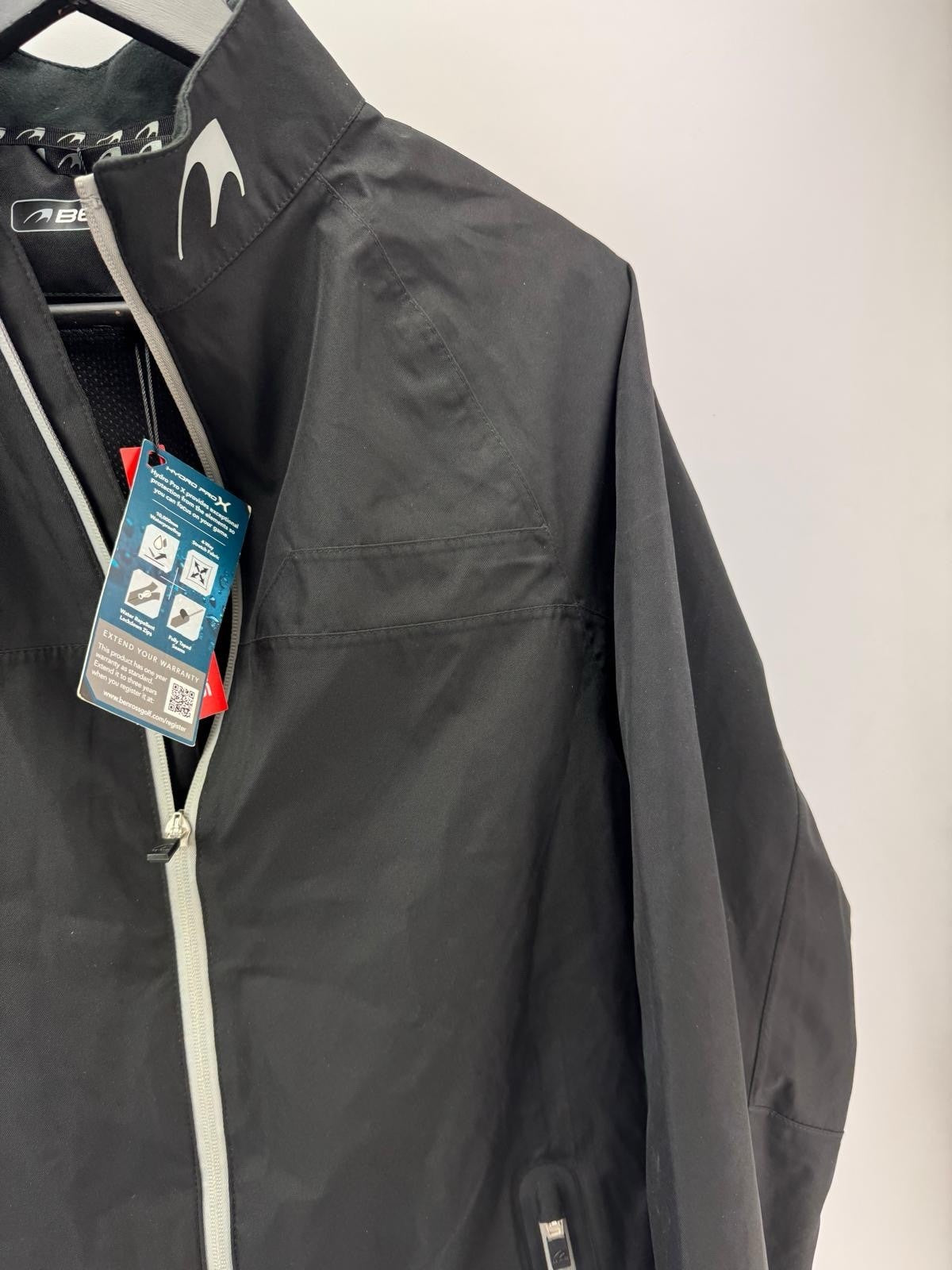 Mens Benross Hydro Pro X Golf Jacket Black Size Small Waterproof/ 305153