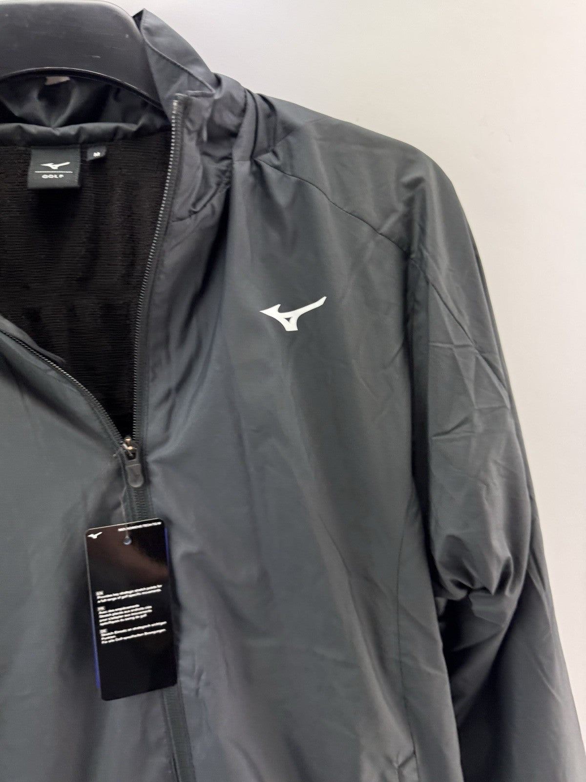 Mizuno Motion Golf Jacket Move Tech Lined Full Zip UK Medium /Black /New /232824