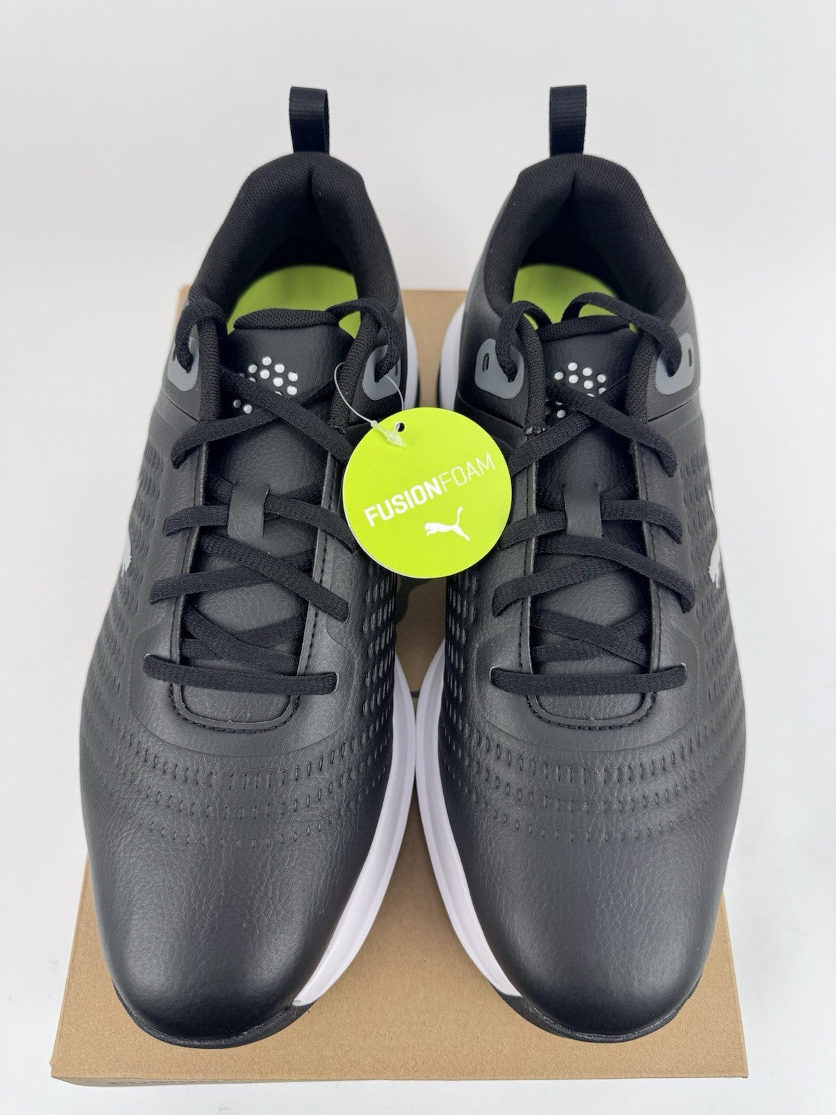 Puma Fusion Plus Spiked Golf Shoes Men's Size 9 Black Waterproof/318624