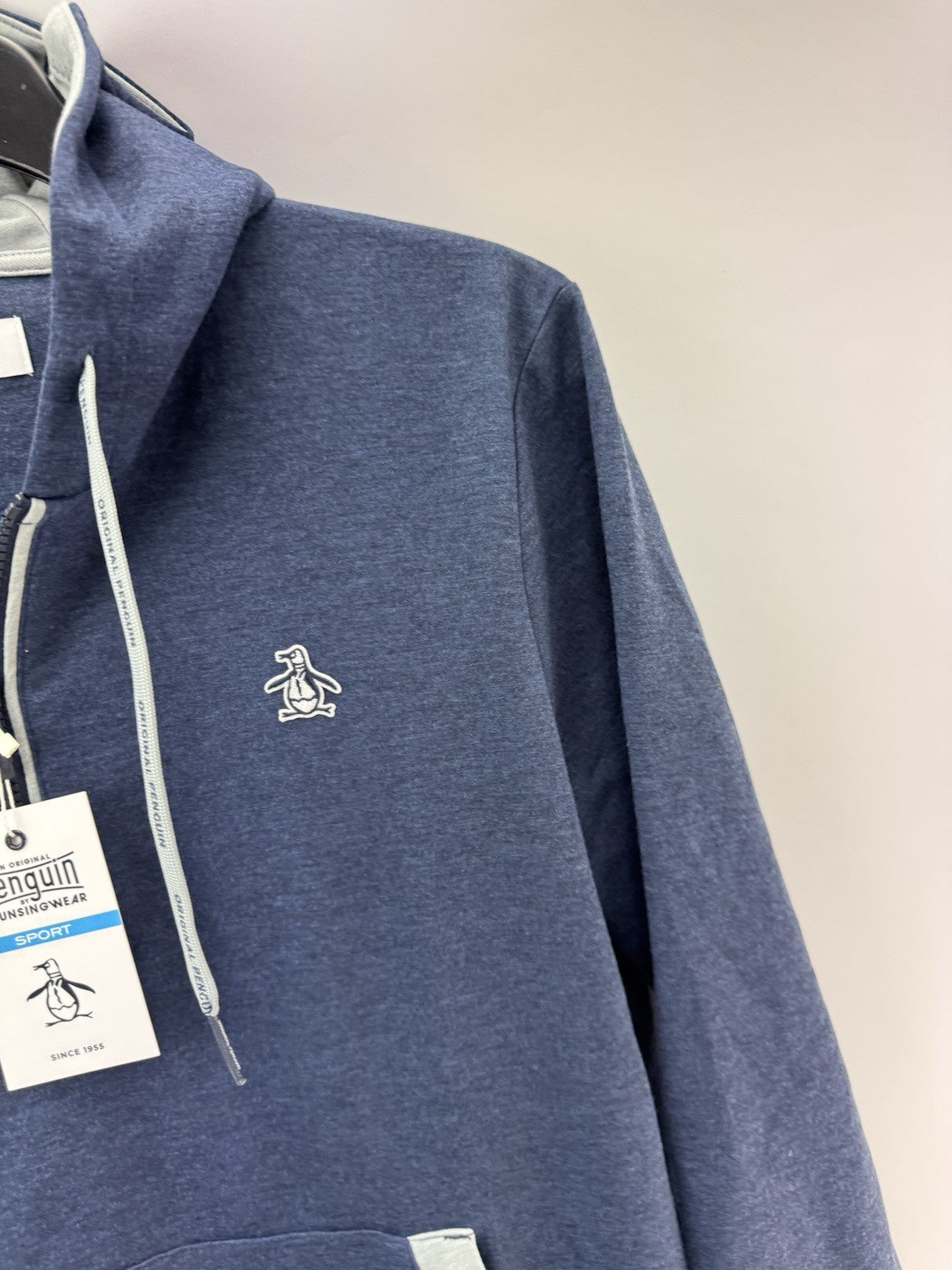 Original Penguin Golf Hoodie Earl Colour Block UK Medium /Navy /New /252144