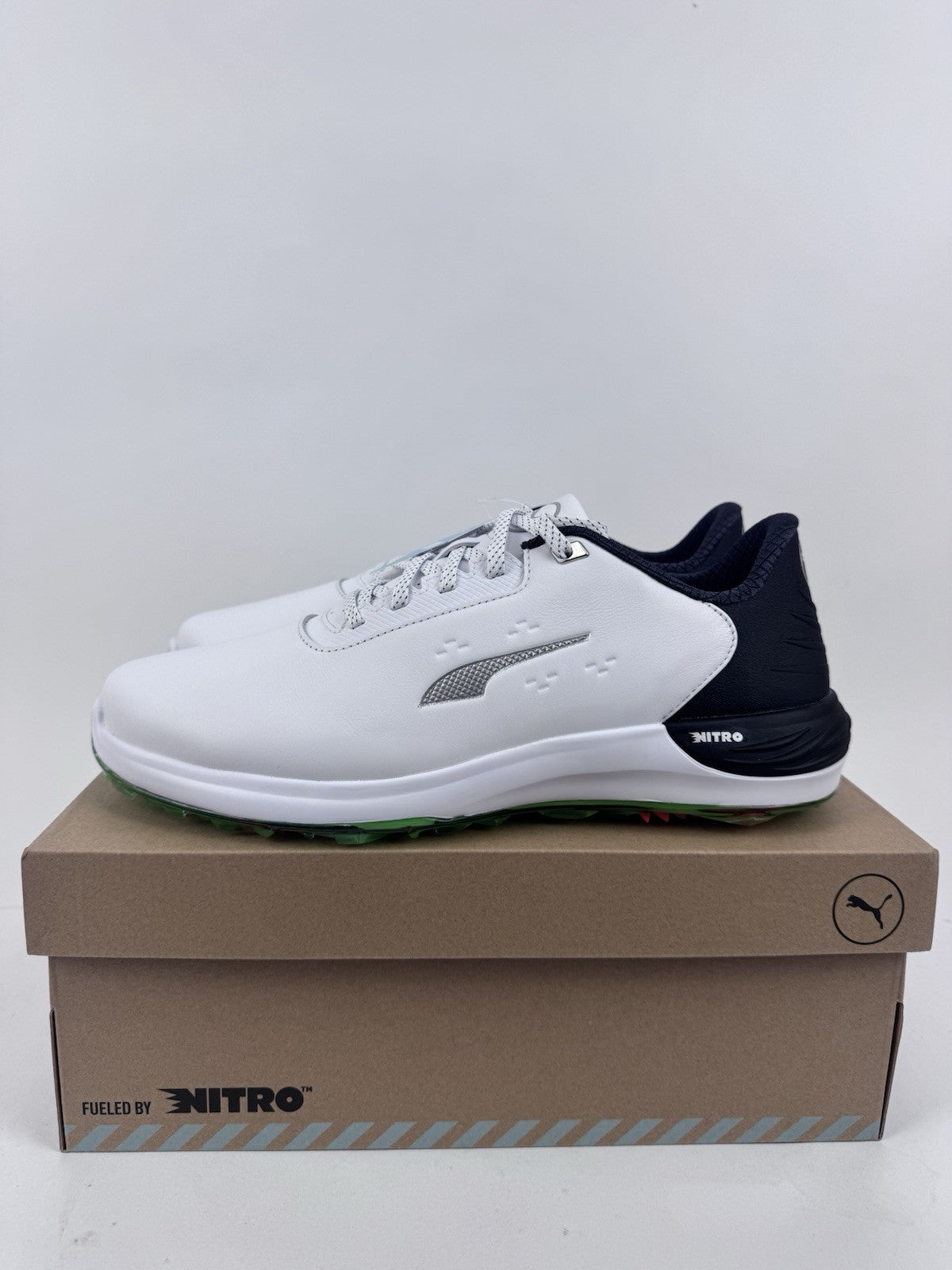 Puma Phantomcat Nitro Men's Golf Shoes Size UK 9.5 White Black Fluro/320340