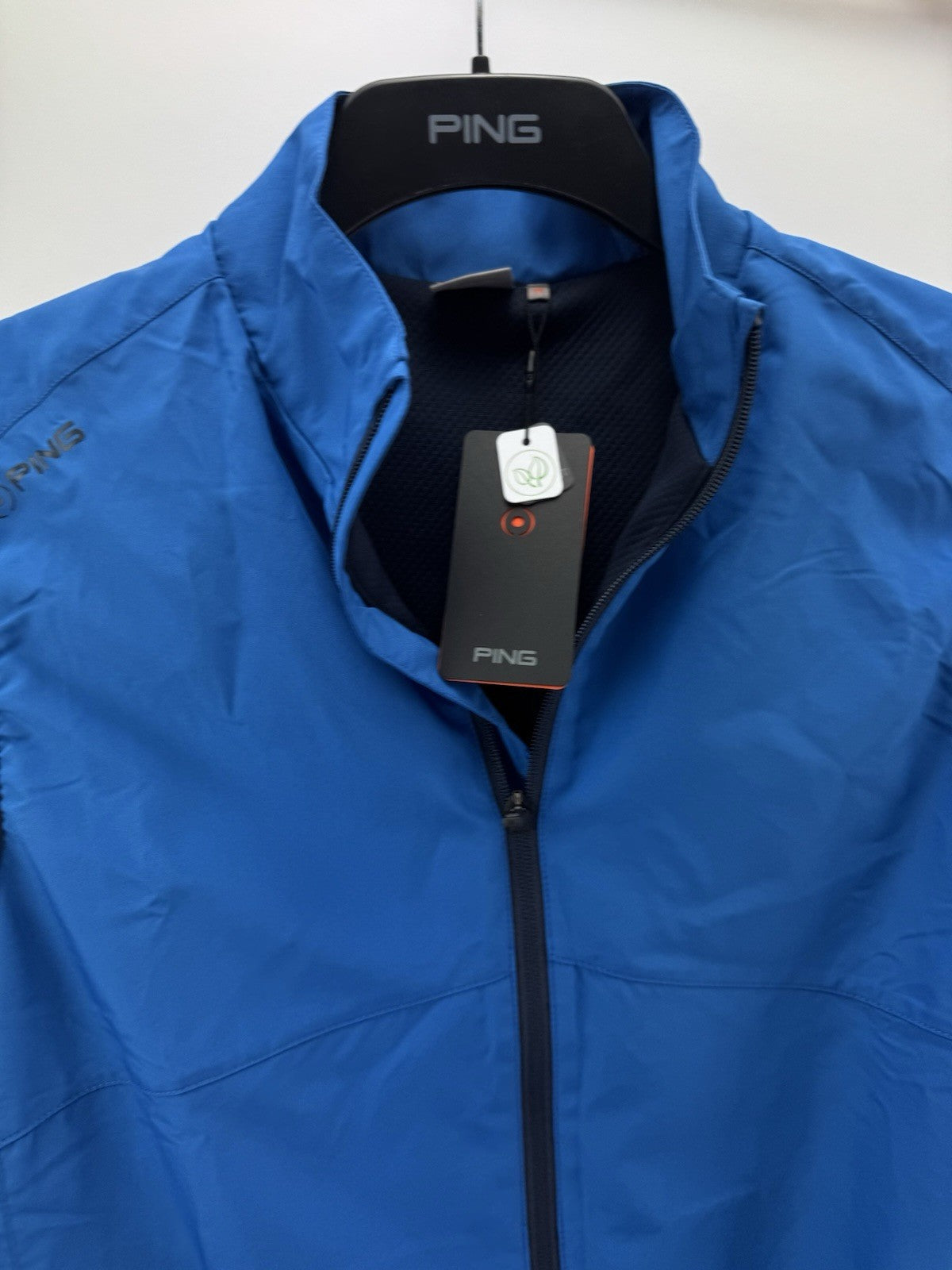 Ping Golf Mens Gilet Ashbourne Blue Sleeveless /Full Zip /Size UK M /New/272203