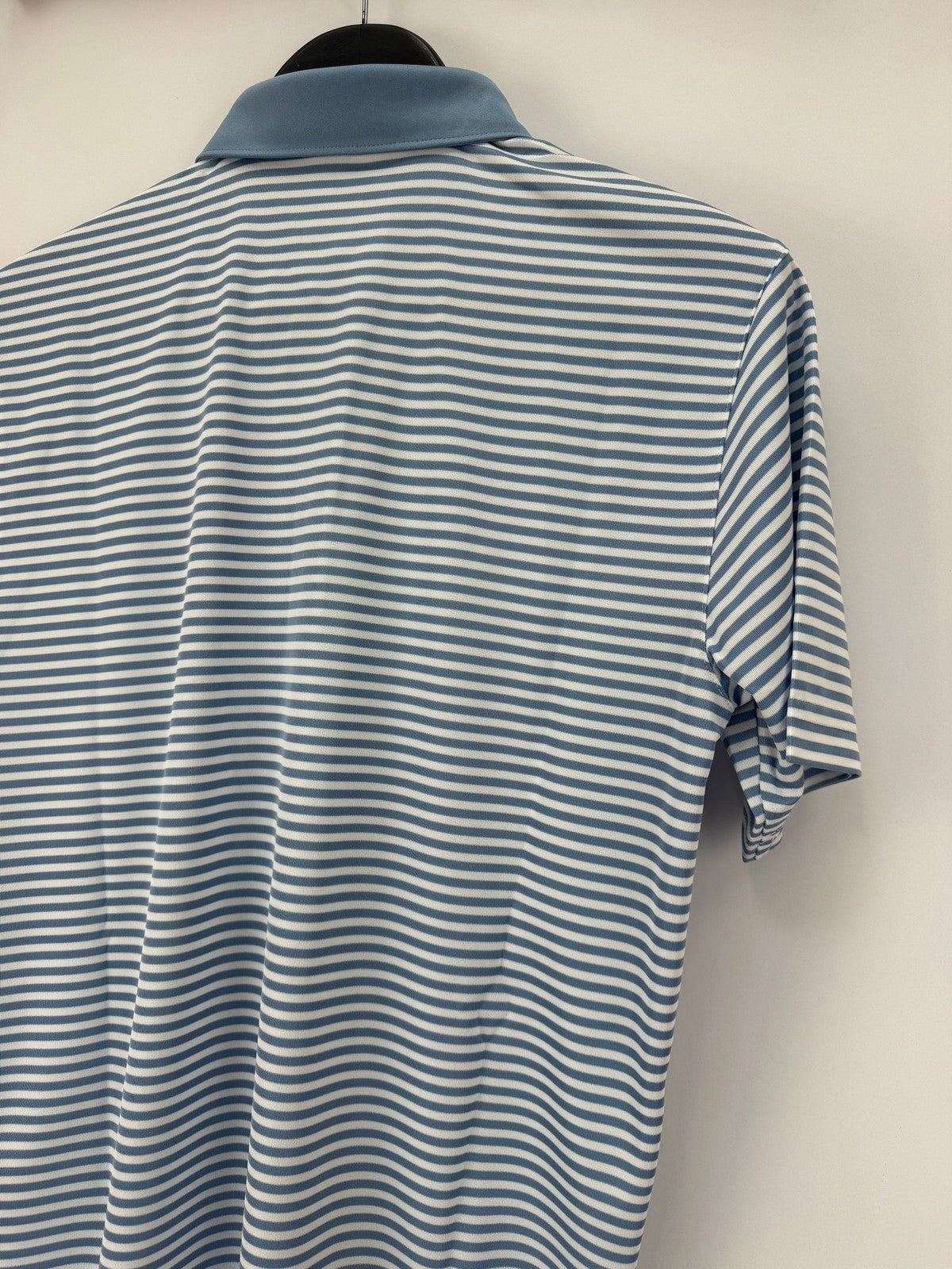 Puma Pure Stripe Polo Men's Size Small Blue White Striped Polo/352957