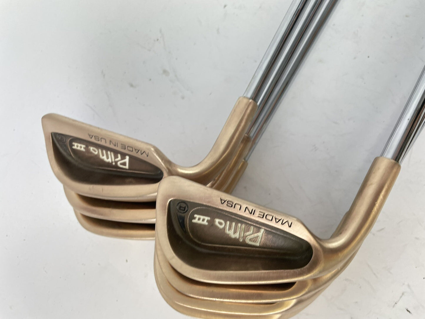 Prima III Golf Copper Irons Made In USA 4-PW Regular Steel /Left /New Grips/629717
