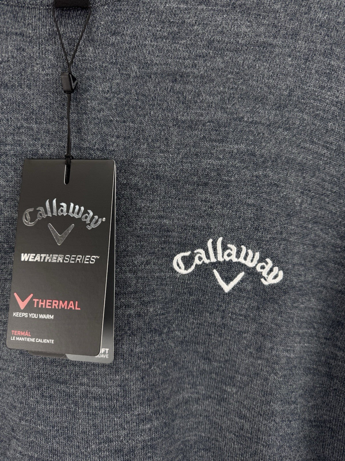 Men’s Callaway Odyssey Golf Merino Mix Jumper Size XL Steel Heather /323984