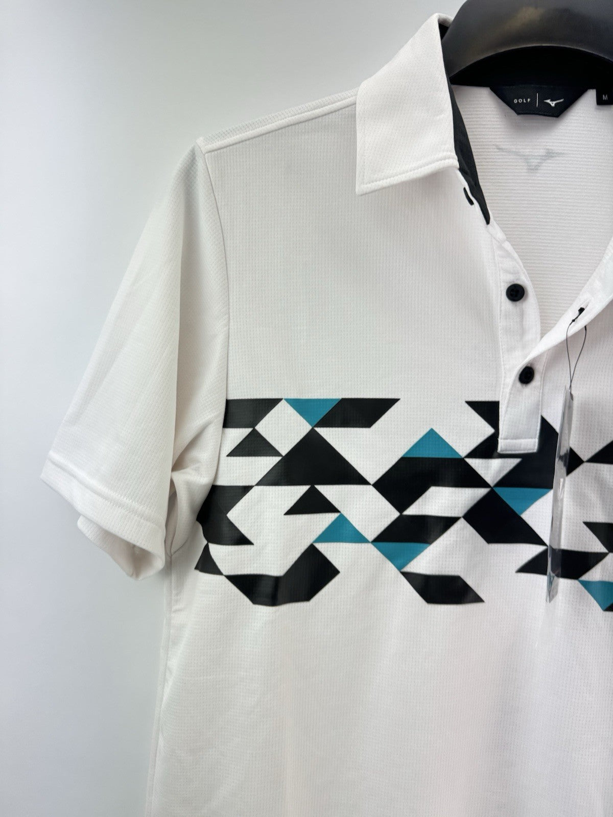 Mizuno Golf Mens Polo Shirt Checker /White /UK Medium /New /234242
