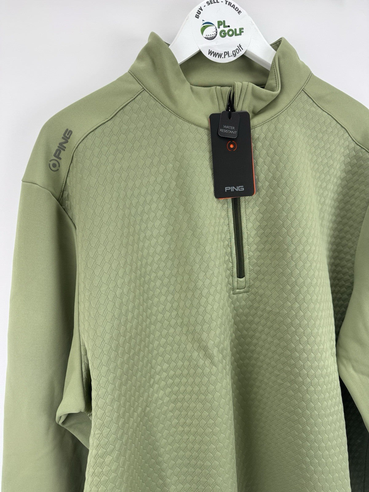 PING Nolan P03766 Quarter Zip Pullover Mens Large Water Resistant Green/317221