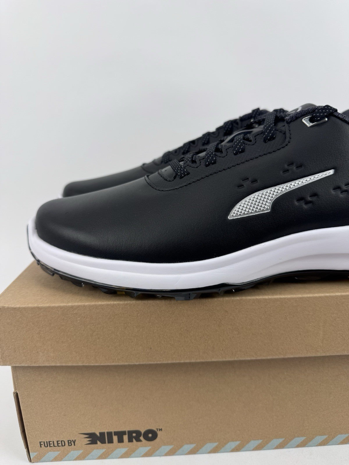 Puma Phantomcat Nitro Men's Golf Shoes Size UK 9.5 Black Silver Yellow/320132