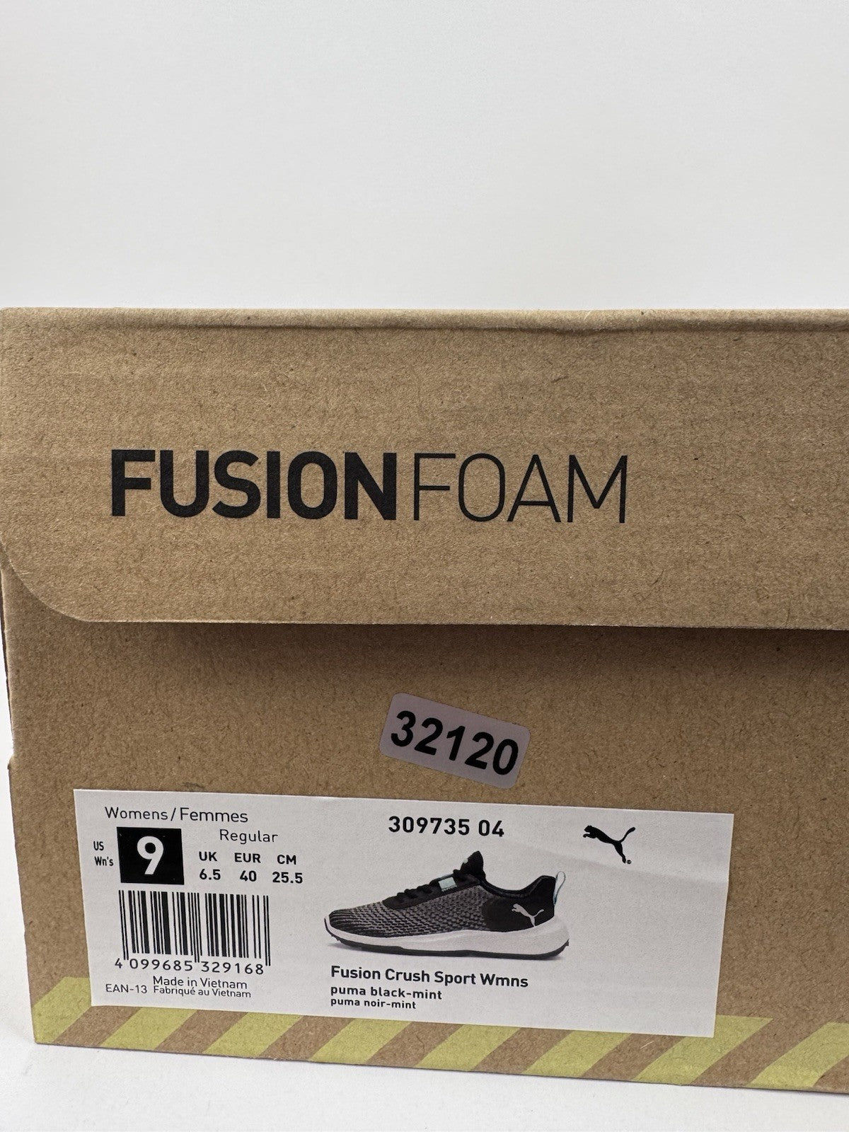 Puma Fusion Crush Sport Women's Trainers Size 6.5 UK Black Mint Breathable/321207