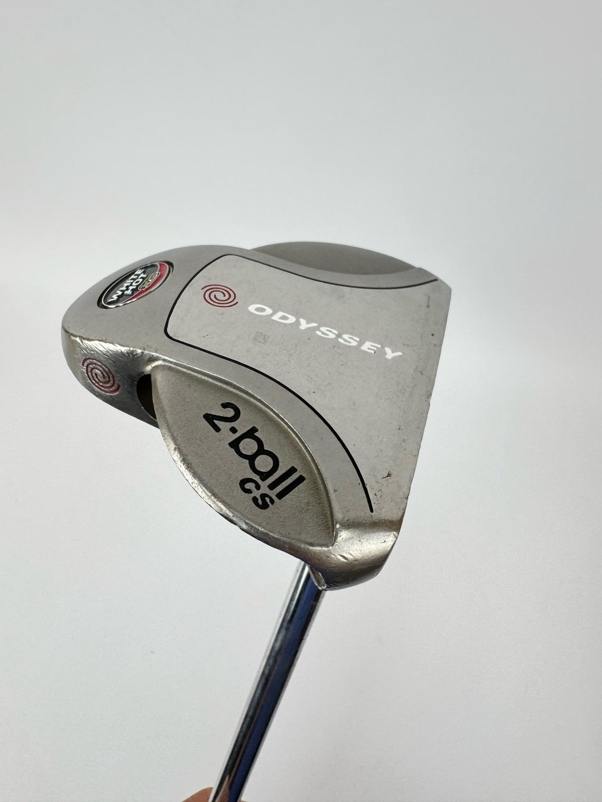 Odyssey 2 Ball Putter White Hot CS 34 Inch Steel Right Handed Mallet Used/366640