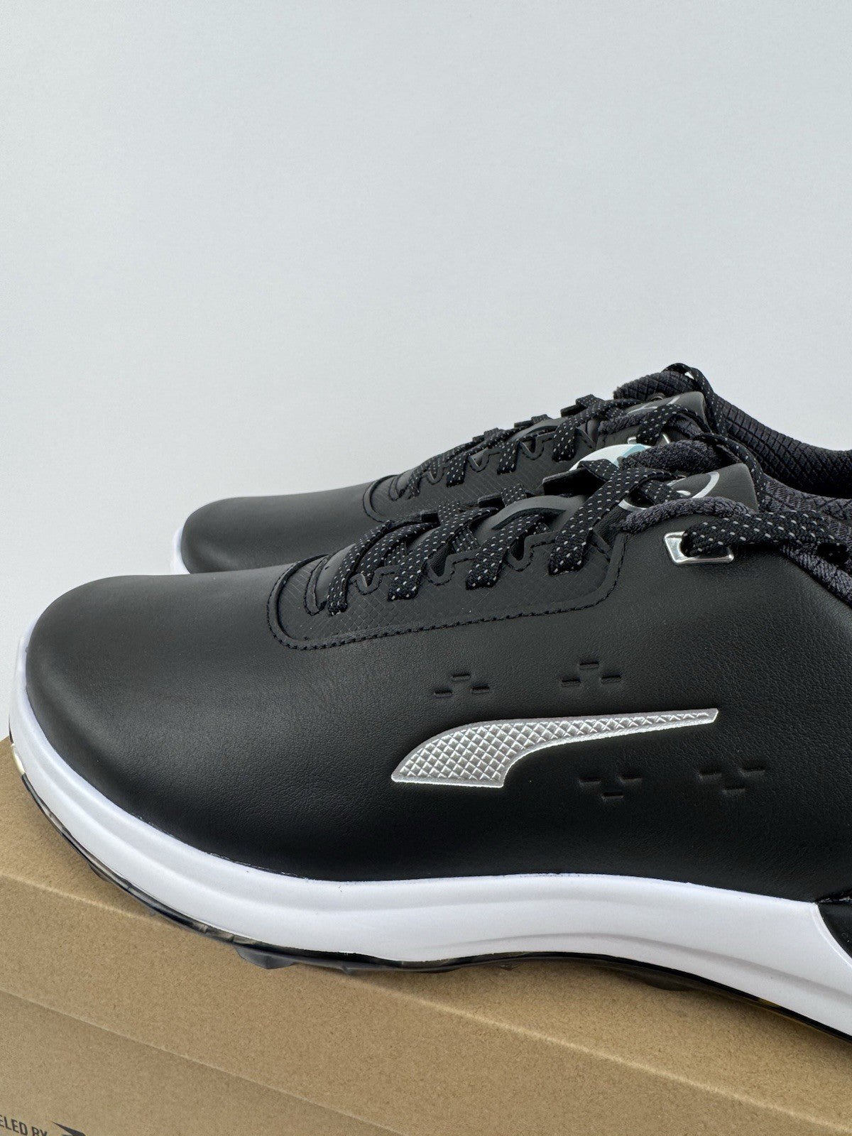 Puma Phantomcat Nitro Men's Golf Shoes Size UK 10 Black Silver Yellow/323242