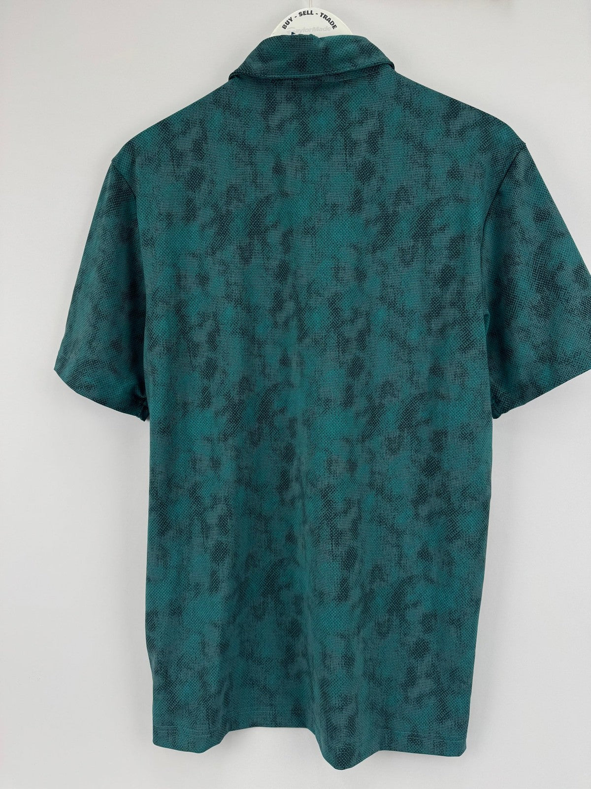 Adidas JL5288 Ultimate Textured Print Golf Polo Shirt Men's S Teal Black/329459