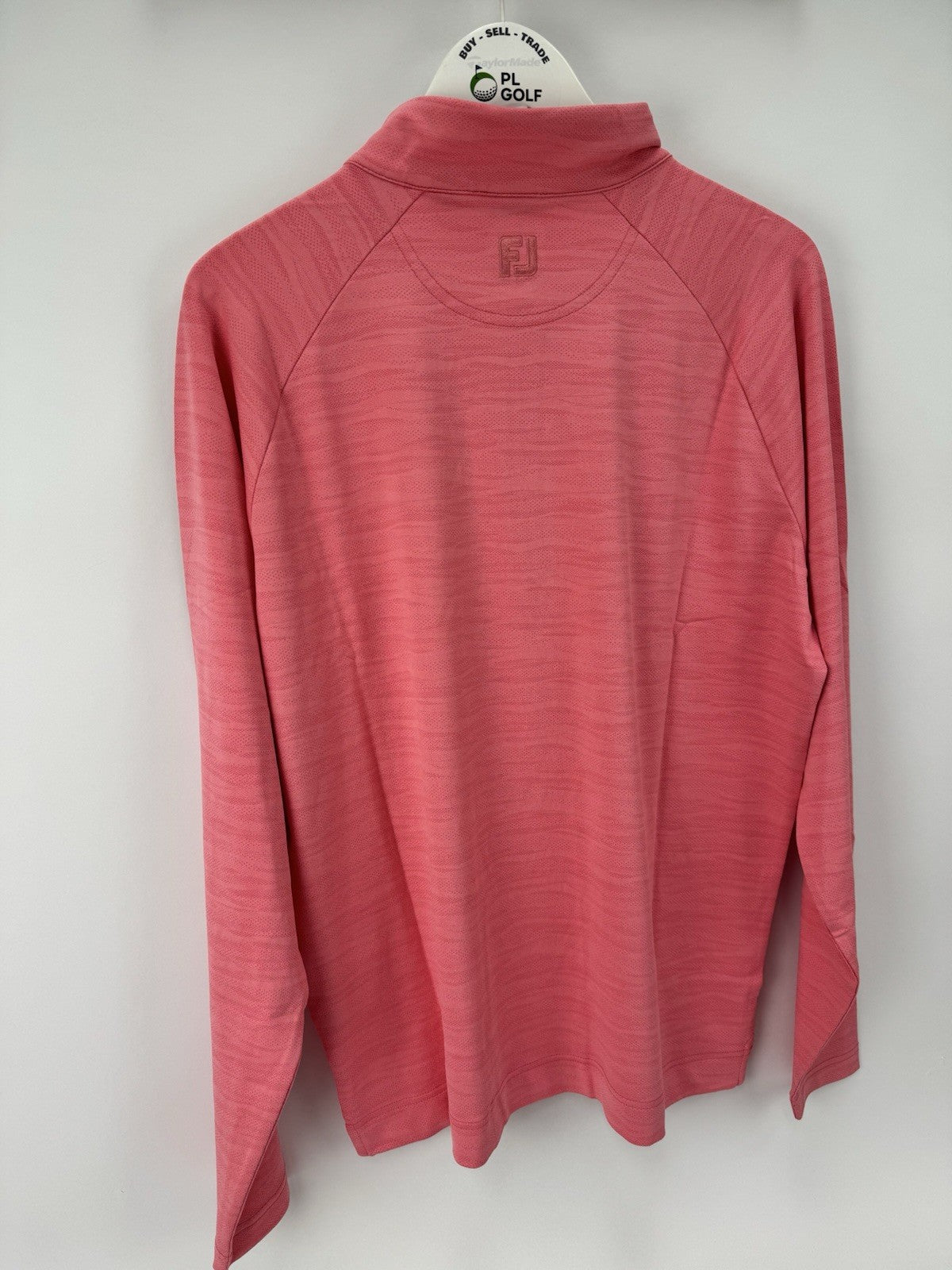 FootJoy Golf Wave Jacquard Chill-Out Zip Pullover Men's Size Large Pink/334369