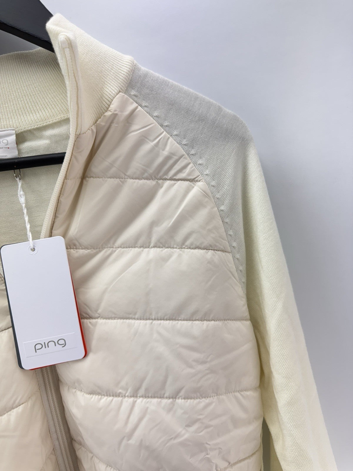 Ping Golf Ladies Jacket Fran Hybrid Full Zip UK 10 /Cream /New /279773