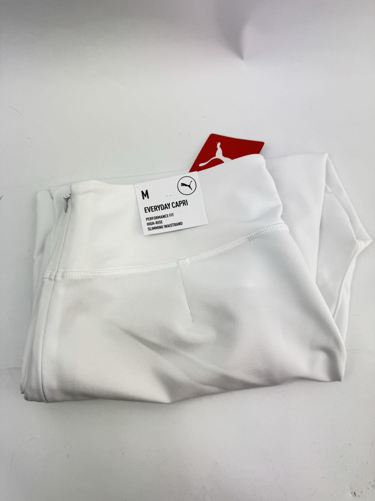 Womens Puma Golf Everyday Capri Trousers White Size UK M High-Rise /300840