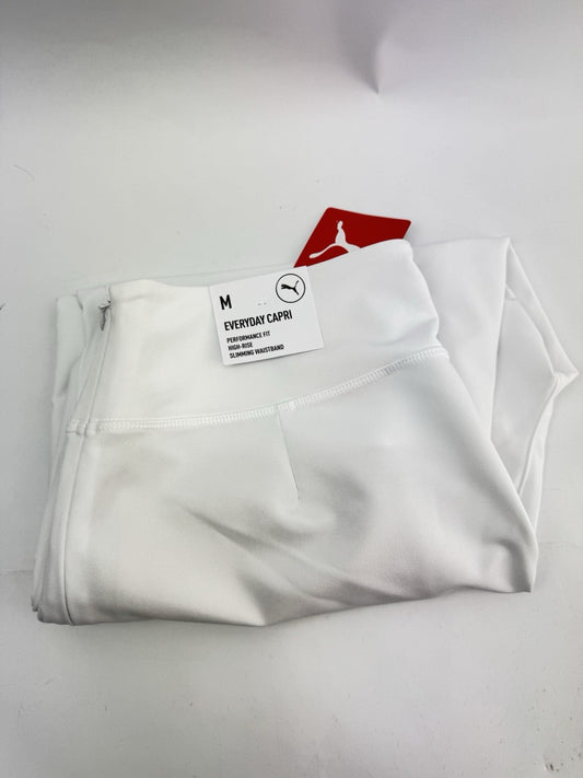 Womens Puma Golf Everyday Capri Trousers White Size UK M High-Rise /300840