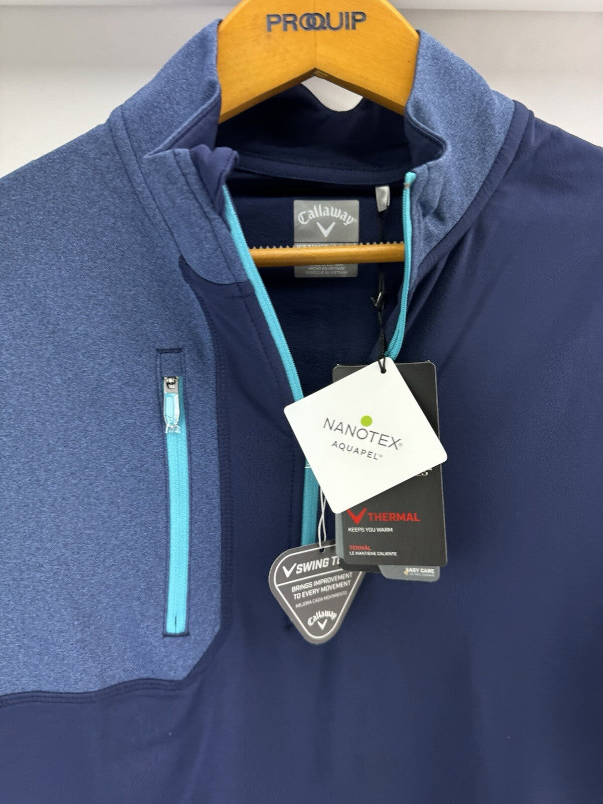 Callaway Golf Pullover Men’s Swing Tech Aquapel 1/4 Zip /UK Small /New /198724