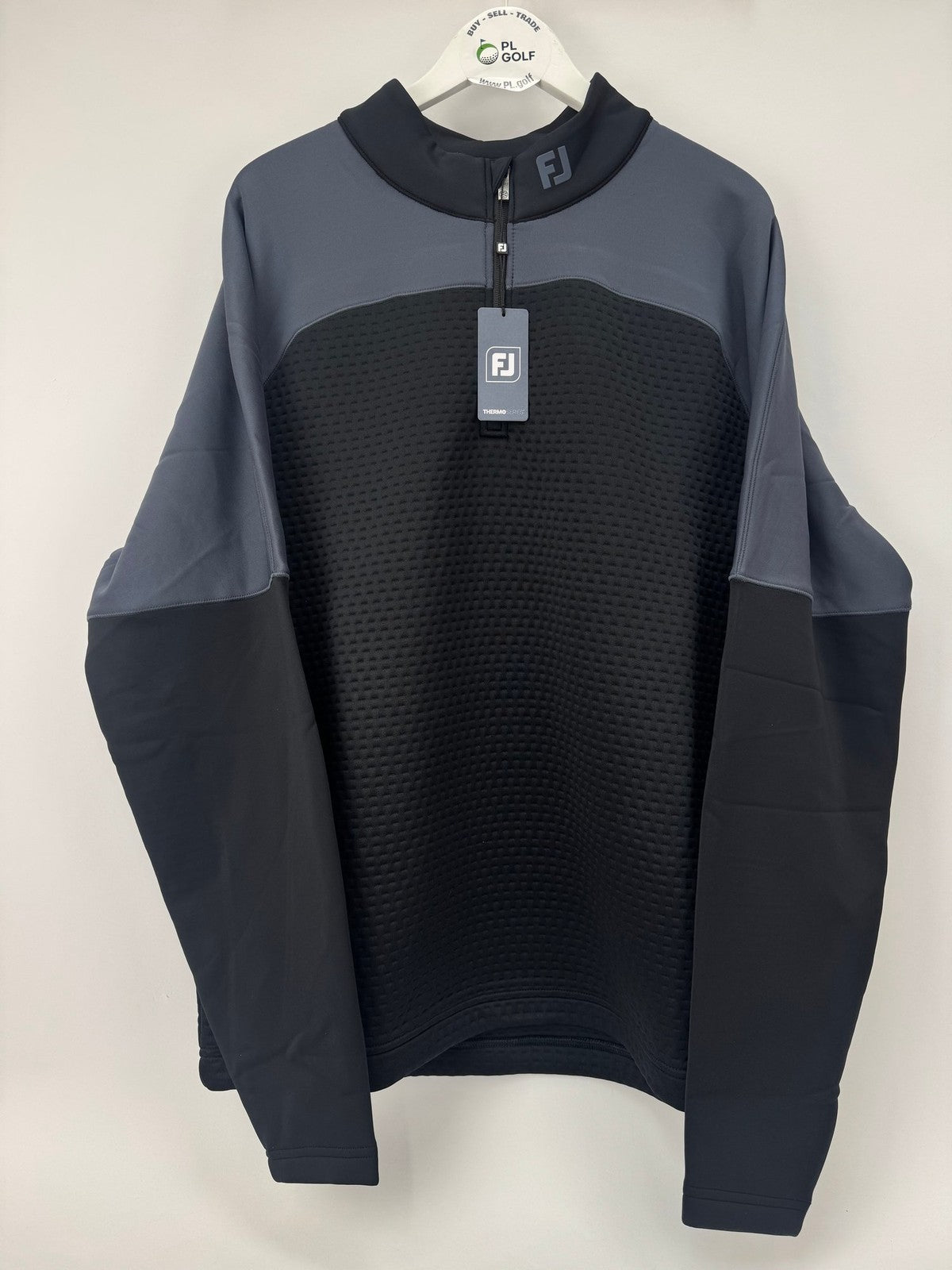FootJoy ThermoSeries Jacquard Midlayer Men’s Size XXL Black/Charcoal/336173